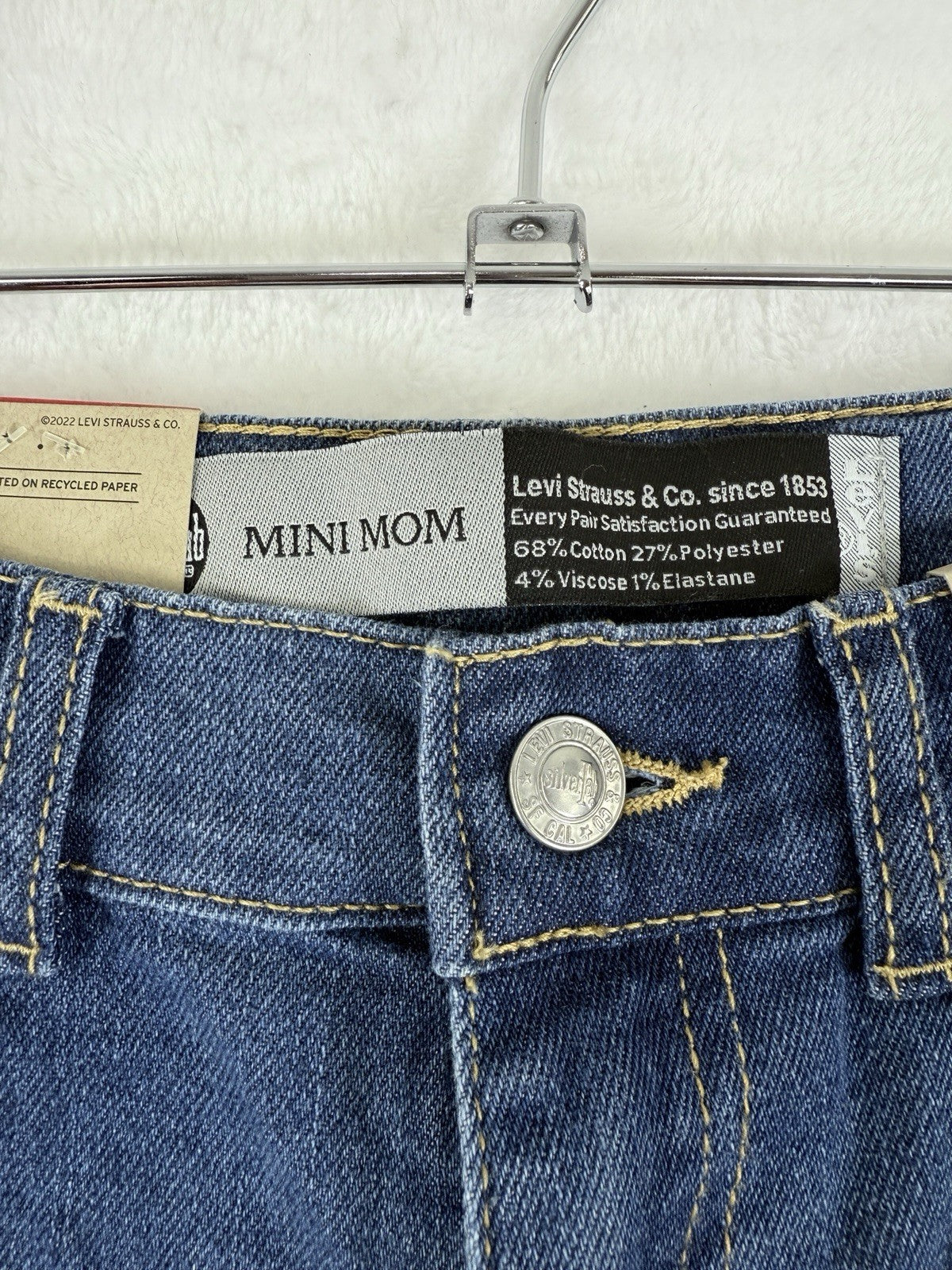 Levis Jeans Girls 16 Mini Mom Silvertab High Waist Blue Denim Levi’s NWT
