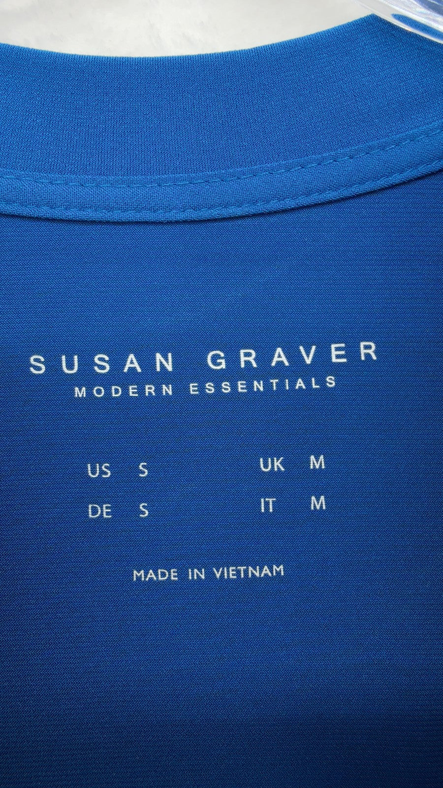 Susan Graver Liquid Knit Top Modern Essentials Long Sleeve Tunic Womens Blue