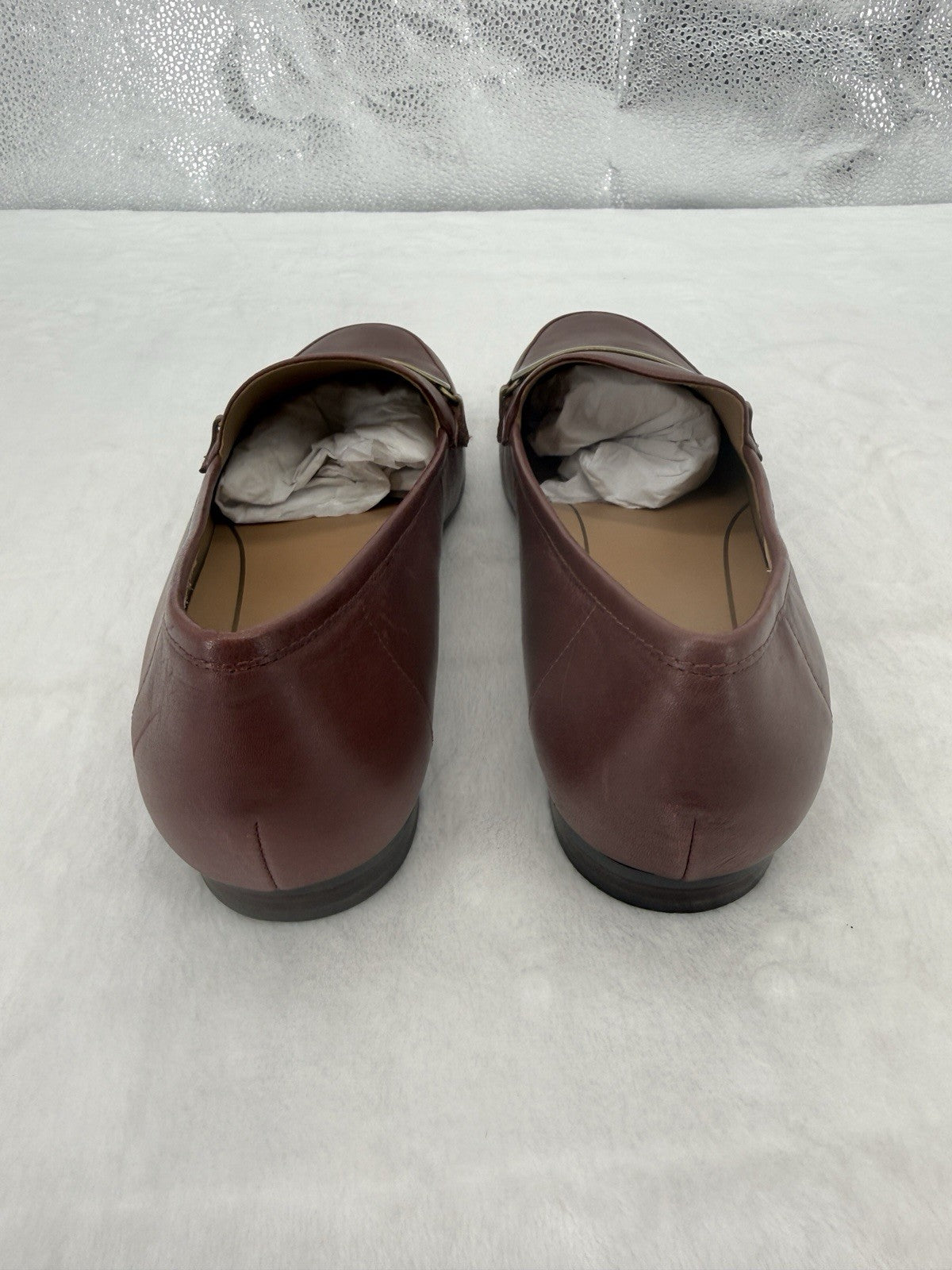 Vionic Evie Leather Loafer 9 Womens Brown Slip On Shoes