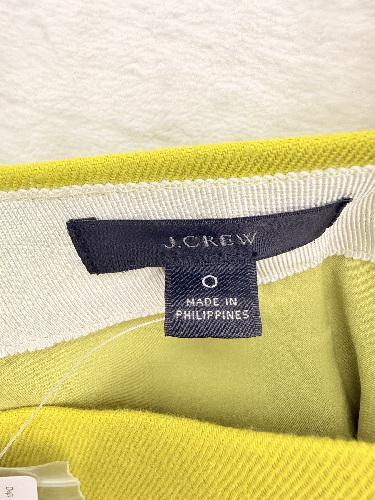 J Crew Mini Skirt 0 Stretch Linen Patch Pockets Yellow A Line Womens New NWT
