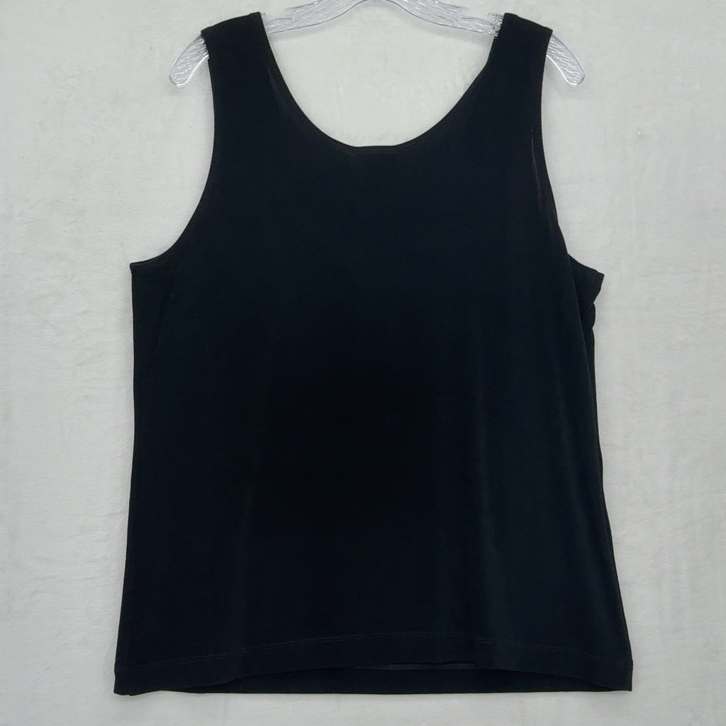 Chicos Travelers Size 3 Tank Top XL Black Sleeveless Womens New NWT