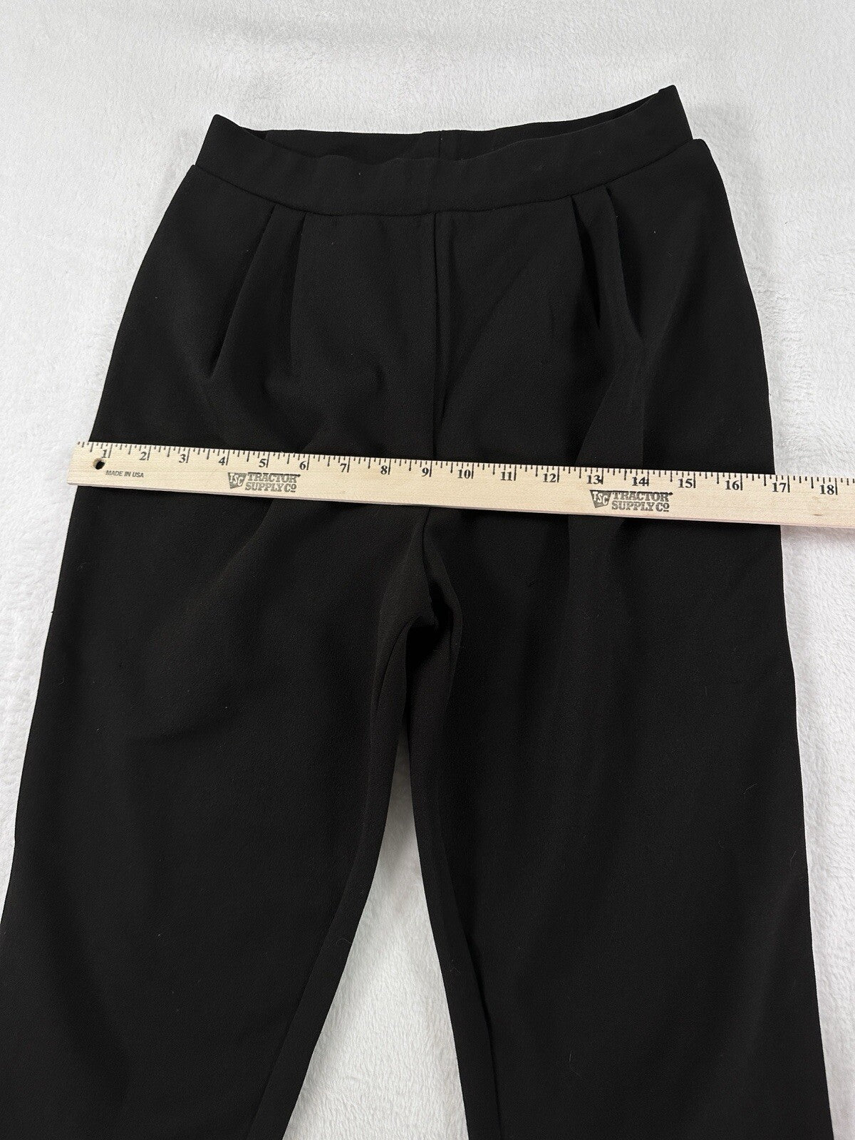 ASOS High Waisted Pleated Pull On Pants Black Size 4 Petite Womens