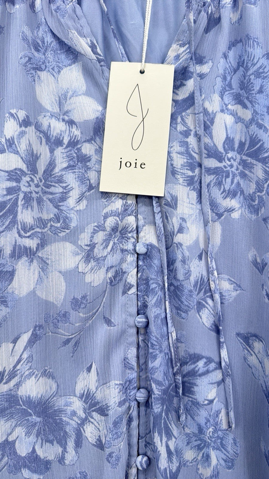 Joie Womens Tops Small Long Sleeve Blue Black Floral Print Blouse Lot New NWT