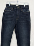 J Crew 10” Vintage Straight Jeans 25 Womens Denim Dark Blue High Rise