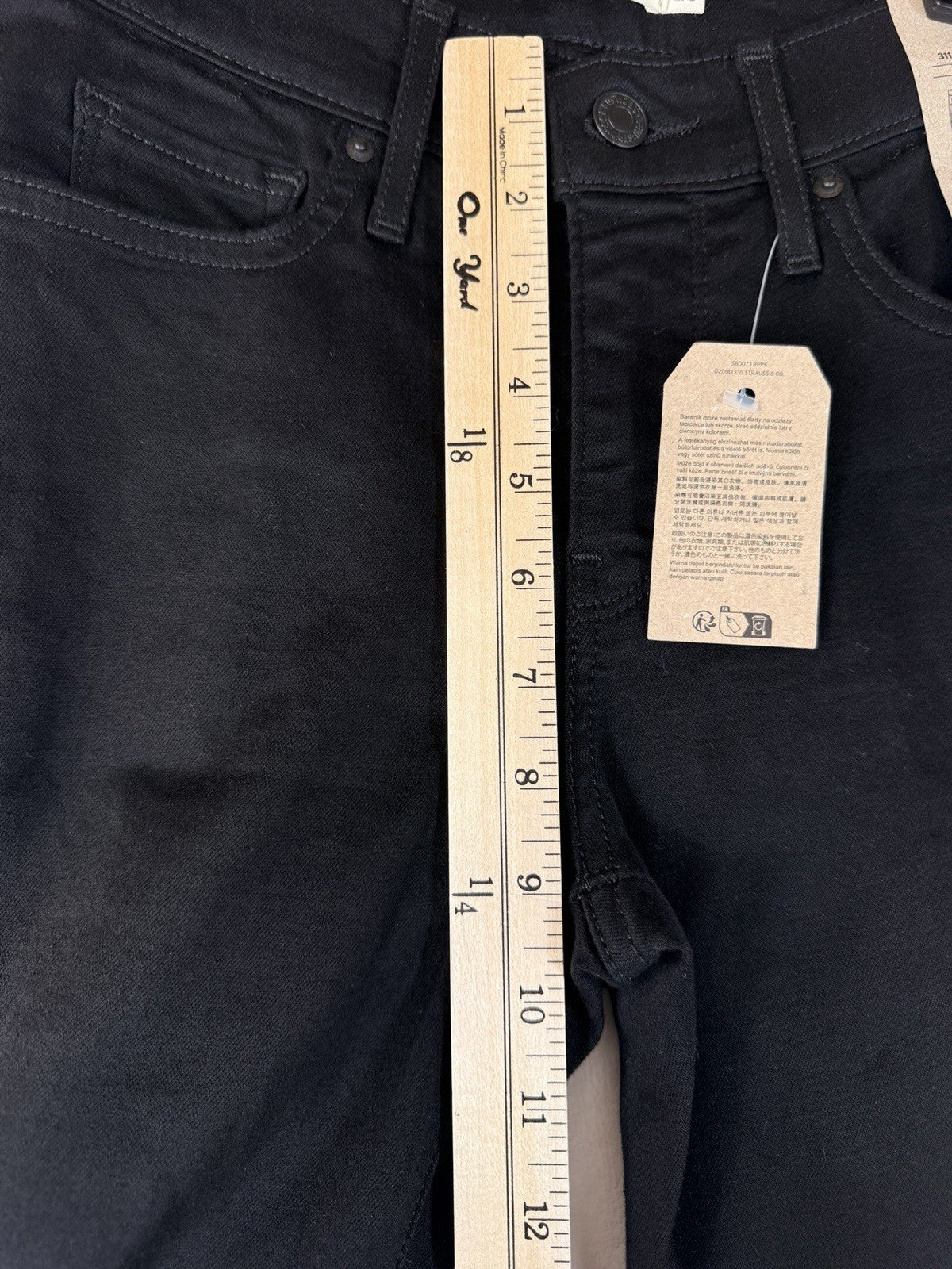 Levis 311 Shaping Skinny Jeans 25 Womens Black 25x30 New NWT
