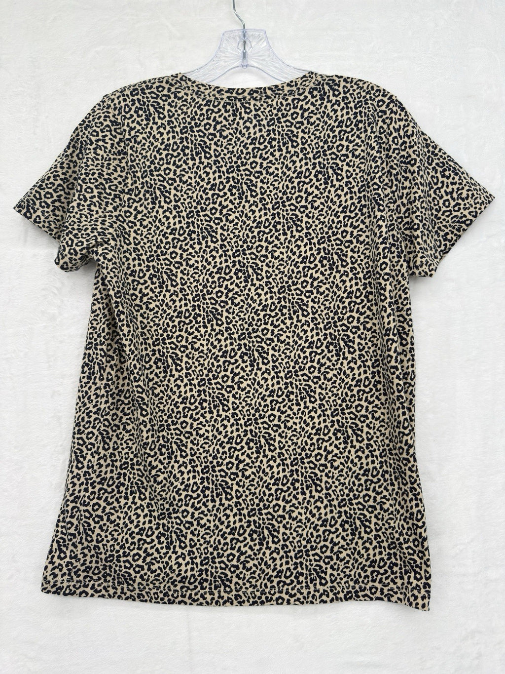 J Crew Top Women Medium Collector Tee Lot Cheetah Leopard Print Short Sleeve New