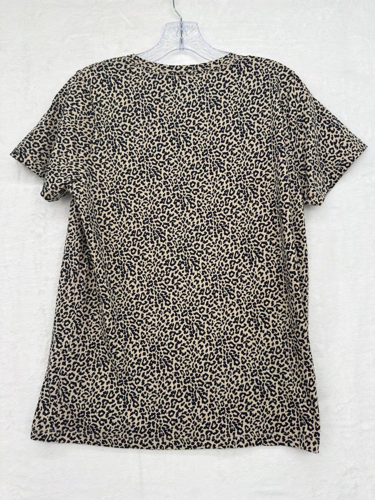 J Crew Top Women Medium Collector Tee Lot Cheetah Leopard Print Short Sleeve New