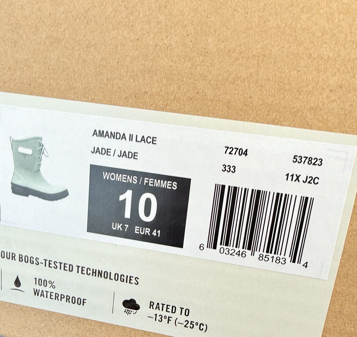 Boggs Womens Boots Size 10 New Green Amanda Lace II Rain Boots Waterproof NIB