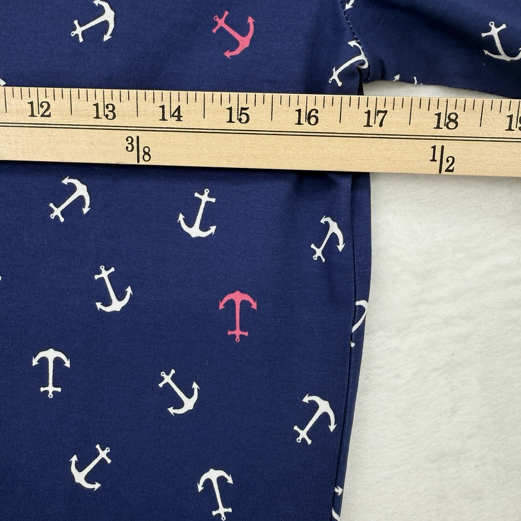 Ana Claire Dress Small Knit Navy Blue Nautical Anchor Clare Women New NWT