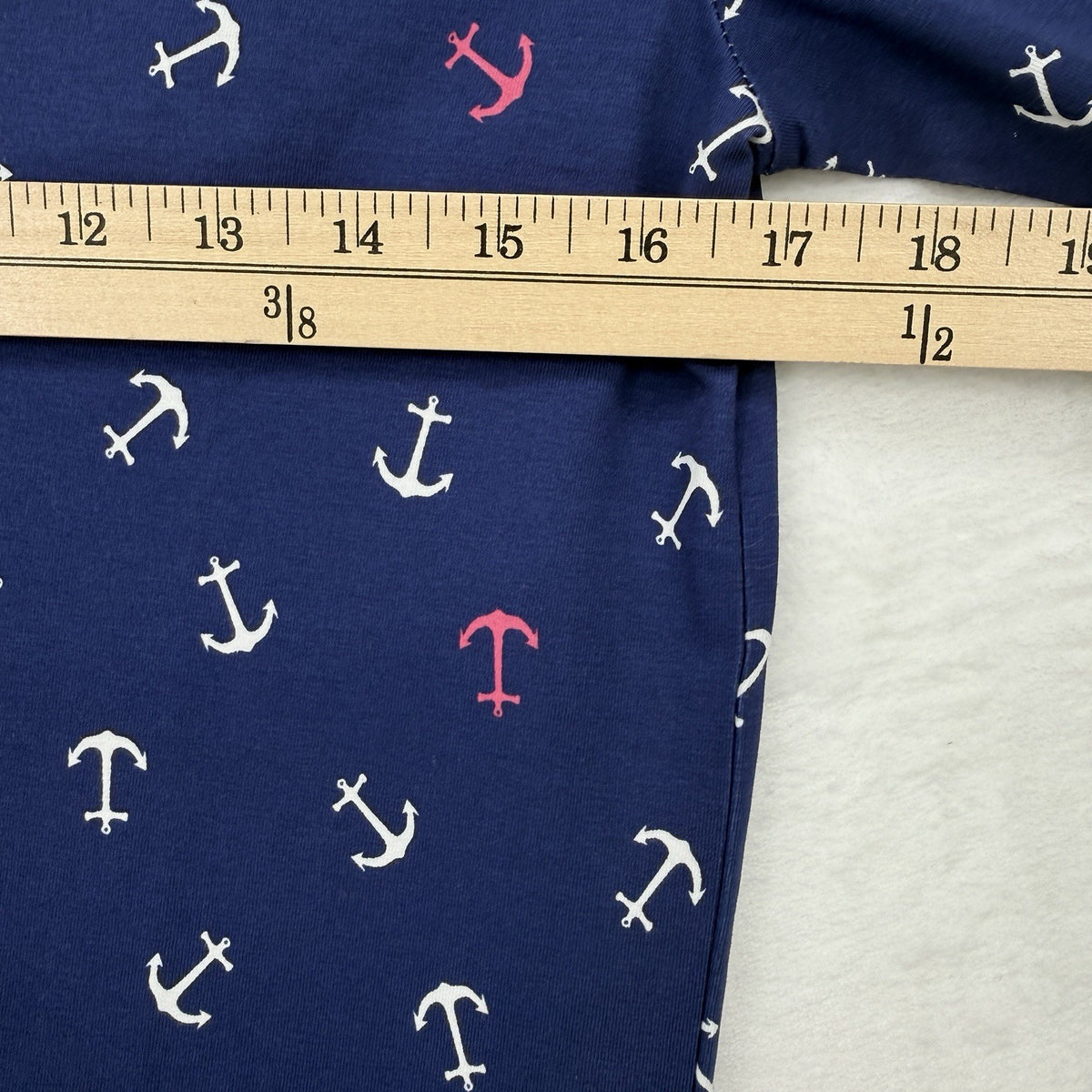 Ana Claire Dress Small Knit Navy Blue Nautical Anchor Clare Women New NWT