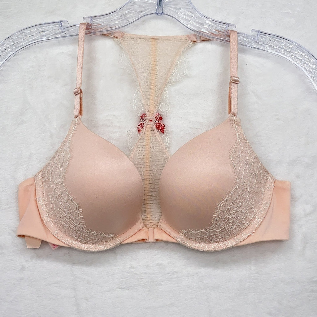 Victoria's Secret Very Sexy Push-Up Bra 34B Womens Pink Front Closure New NWT