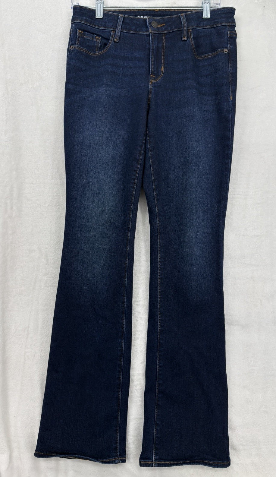 Old Navy Mid Rise Kicker Bootcut Jeans 4 Dark Blue Womens Denim Boot Cut