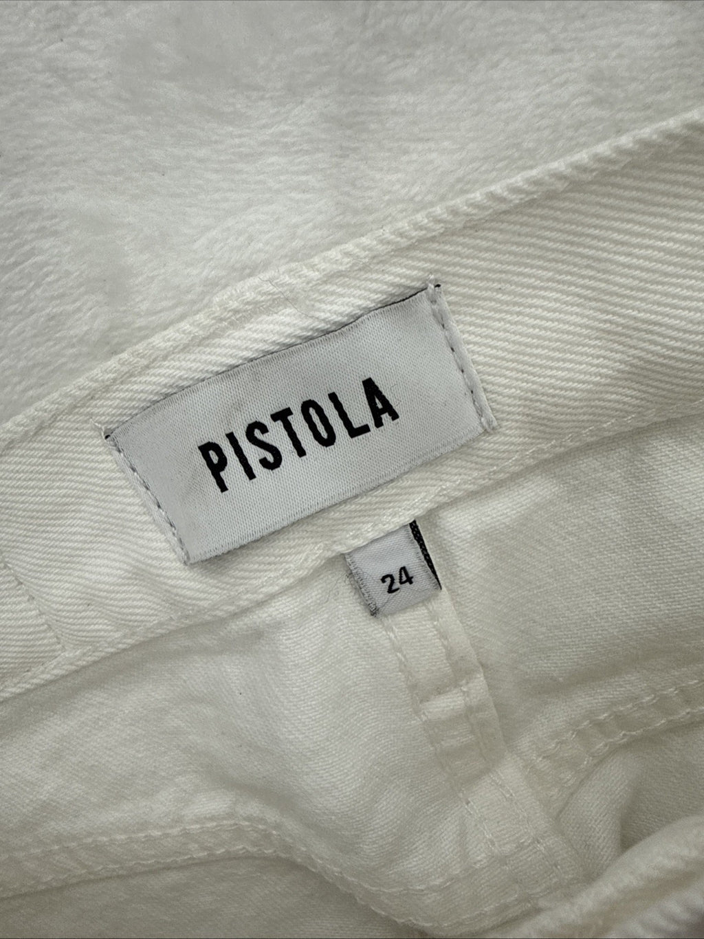 Pistola Los Angeles Shorts 24 White Nova High Rise 100% Cotton Womens New NWT