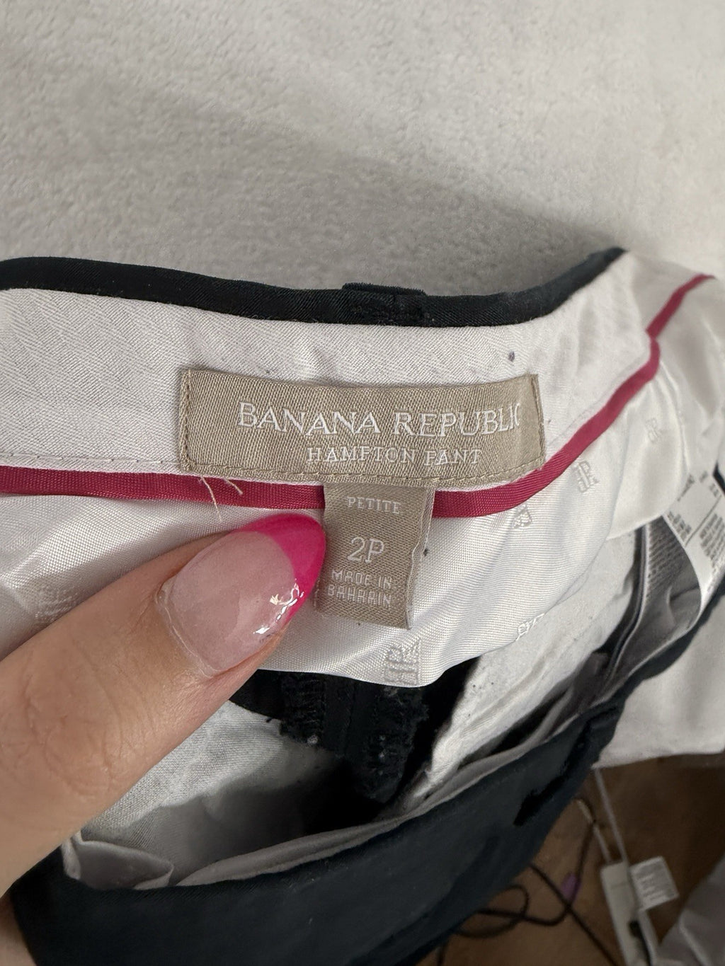 Banana Republic Hampton Pants Black 2 Petite 2P Ankle Womens Cotton Stretch