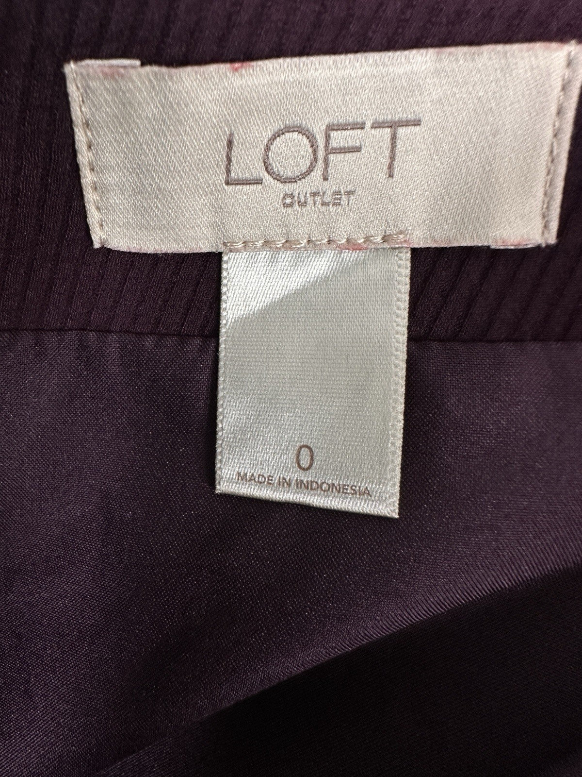 Ann Taylor LOFT Skirt Size 0 Skater Circle Flare Short Plum Purple