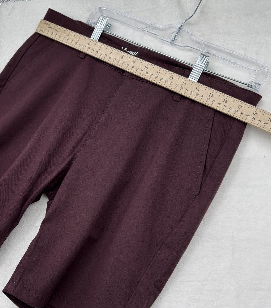 Mugsy Shorts 34 Ports 9” Maroon Chino Mens