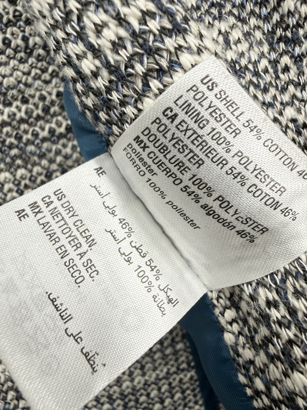 Tasso Elba XL Men's Classic Fit Knit Blazer Sport Coat Gray Blue Jacket