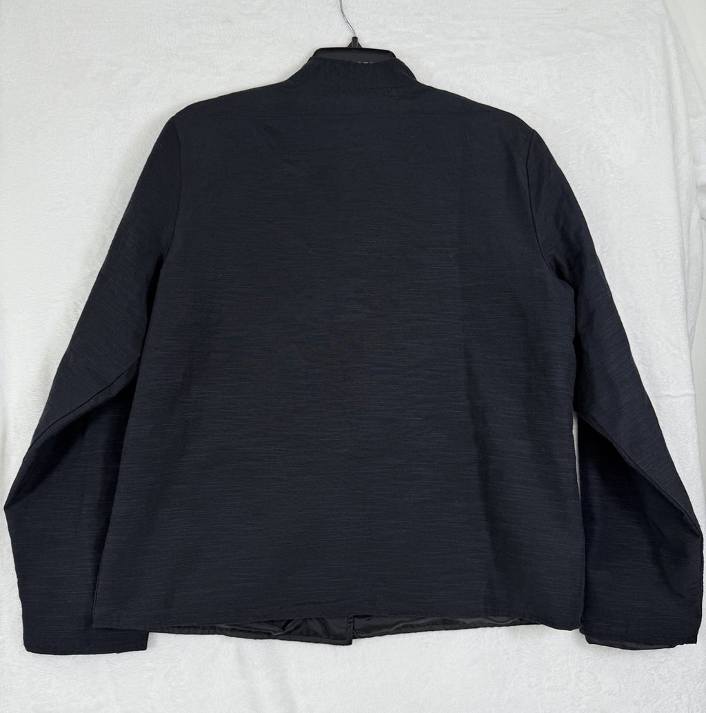 Alex Kim Jacket Medium Black Floral Sequins Beaded Embroidered Embellished Women