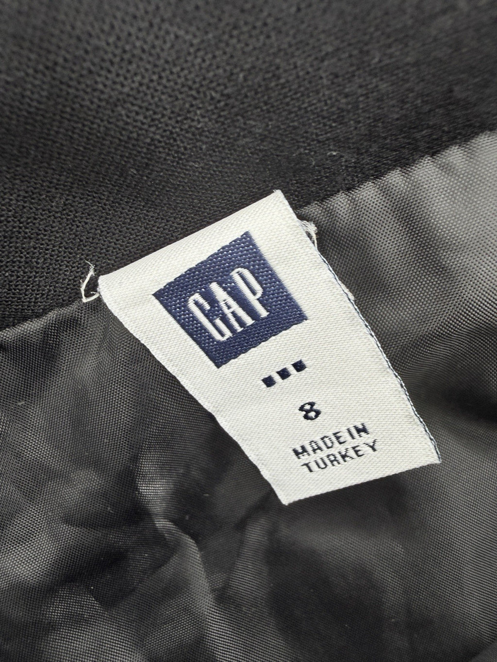 Vintage Gap Skirt 8 Y2K Black Fit Flare Wool Stretch Pencil Womens
