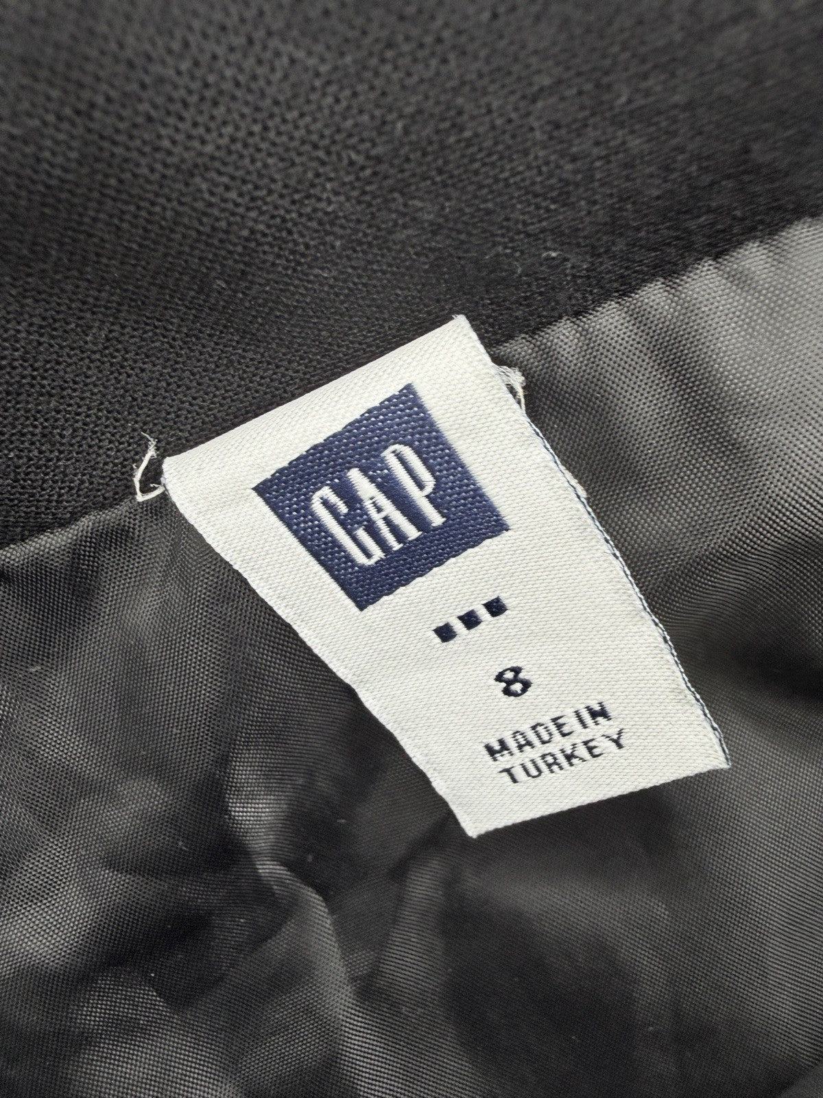 Vintage Gap Skirt 8 Y2K Black Fit Flare Wool Stretch Pencil Womens
