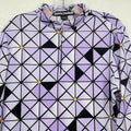 Jamie Sadock Golf Shirt Large Long Sleeve 1/4 Zip Womens Purple Print Top UV