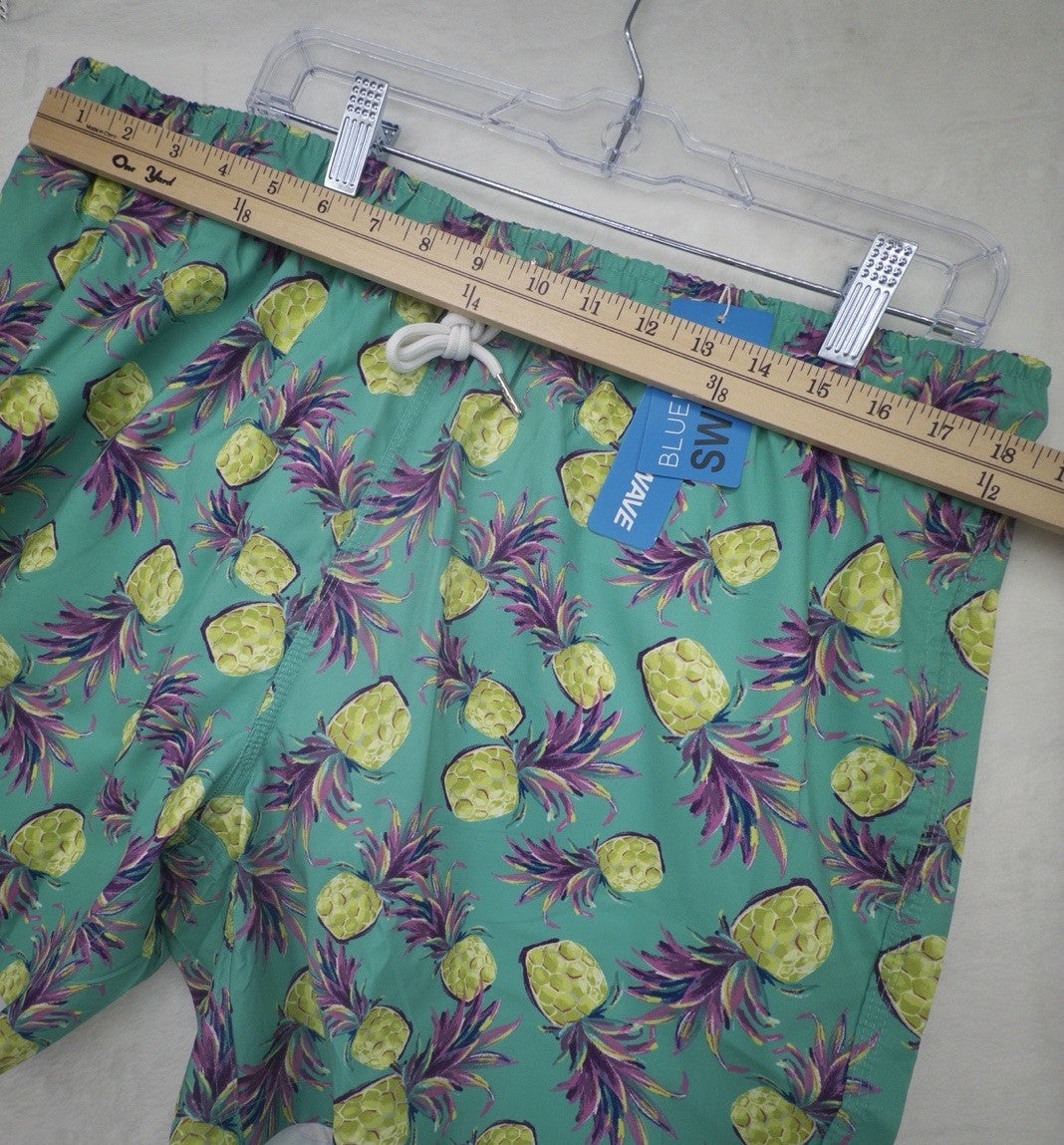 Blue Wave Swim Trunks XXL Mens Pineapples Swimsuit Mesh Lined 6.5” New NWT