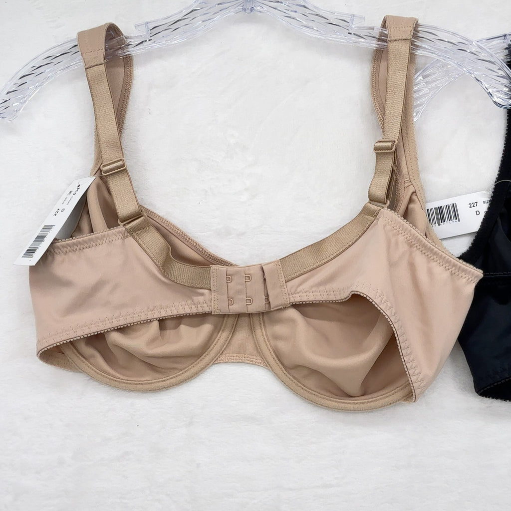 Bra Smyth 38D Manhattan Minimizer Black Beige Underwire BraSmyth New NWT