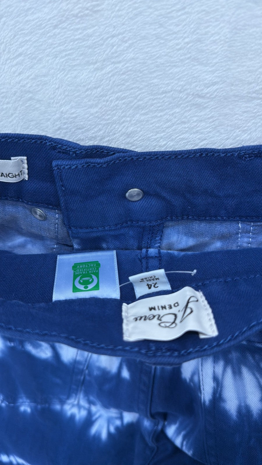 J Crew Vintage Straight Jeans 24 Womens Blue 10” Denim Raw Hem New NWT