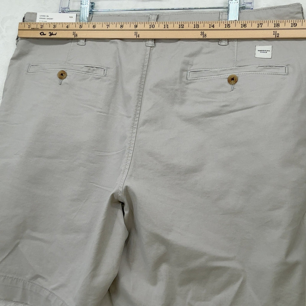 American Eagle Outfitters Lived In Khaki Shorts 38 Mens Beige Flex New NWT