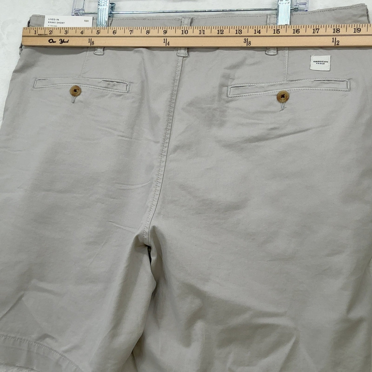 American Eagle Outfitters Lived In Khaki Shorts 38 Mens Beige Flex New NWT