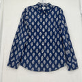 J.Crew Regenerative Cotton Blend Button-Up Shirt Medium Womens Blue Long Sleeve