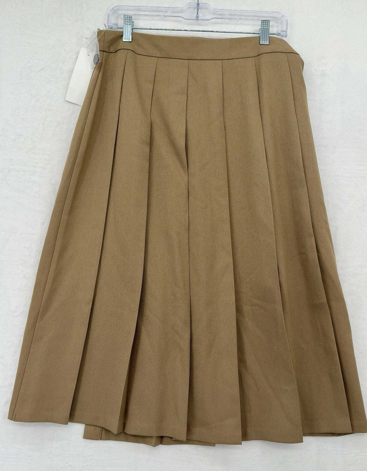 GU Wrap Pleated Midi Skirt XL Womens Beige Uniqlo Light Academia Hipster New NWT