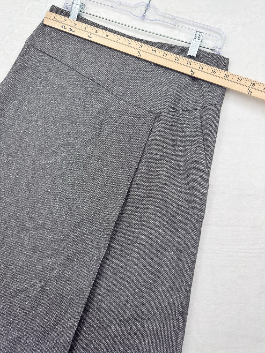 Talbots A Line Skirt 6 Gray Wool Blend Midi Lined Womens