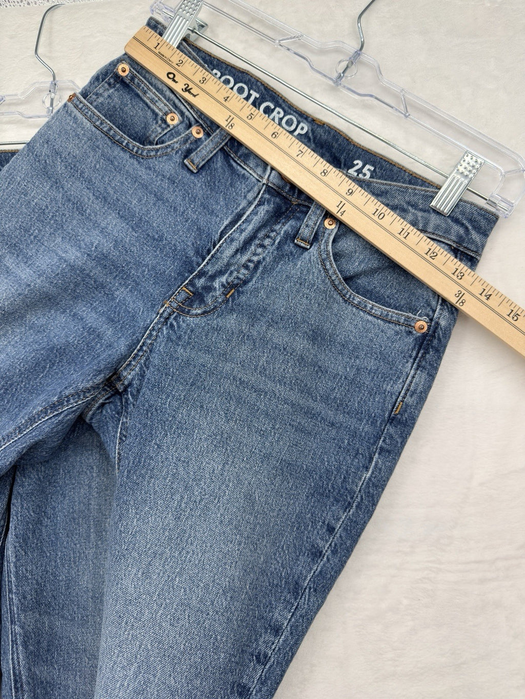 J Crew Demi Boot Crop Jeans 25 Womens Lot 2 Pairs Blue Mid Rise Denim