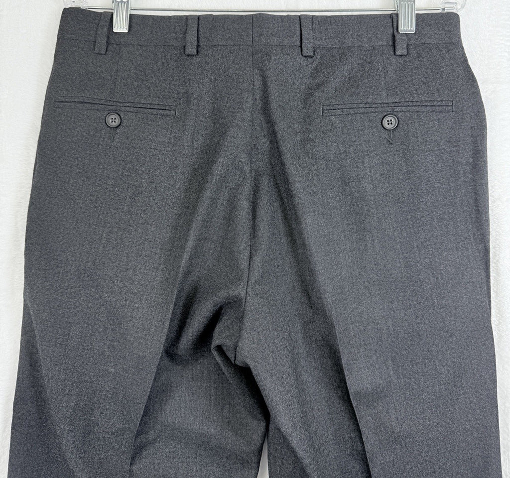 Brooks Brothers 346 Madison Fit Pants 34x32 Men’s Gray Wool Stretch Dress Pants