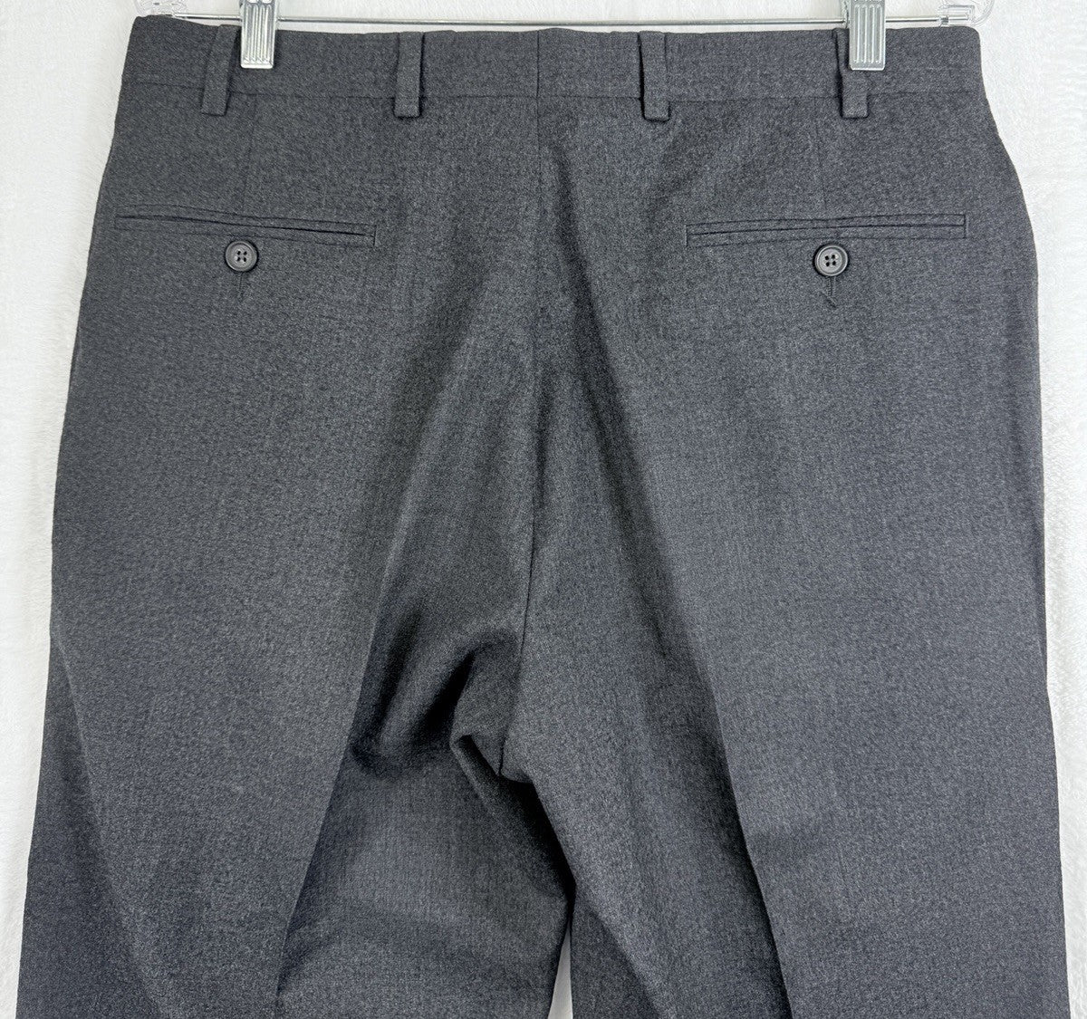 Brooks Brothers 346 Madison Fit Pants 34x32 Men’s Gray Wool Stretch Dress Pants