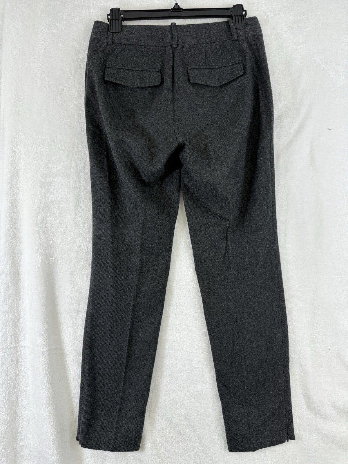 Banana Republic Pants 2 Womens Gray 100% Cotton Flannel Zip Hem