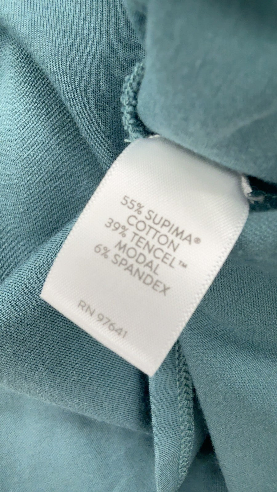 J Jill Top Luxe Supima Scoop Neck Tee Large Petite Womens Blue Short Sleeve
