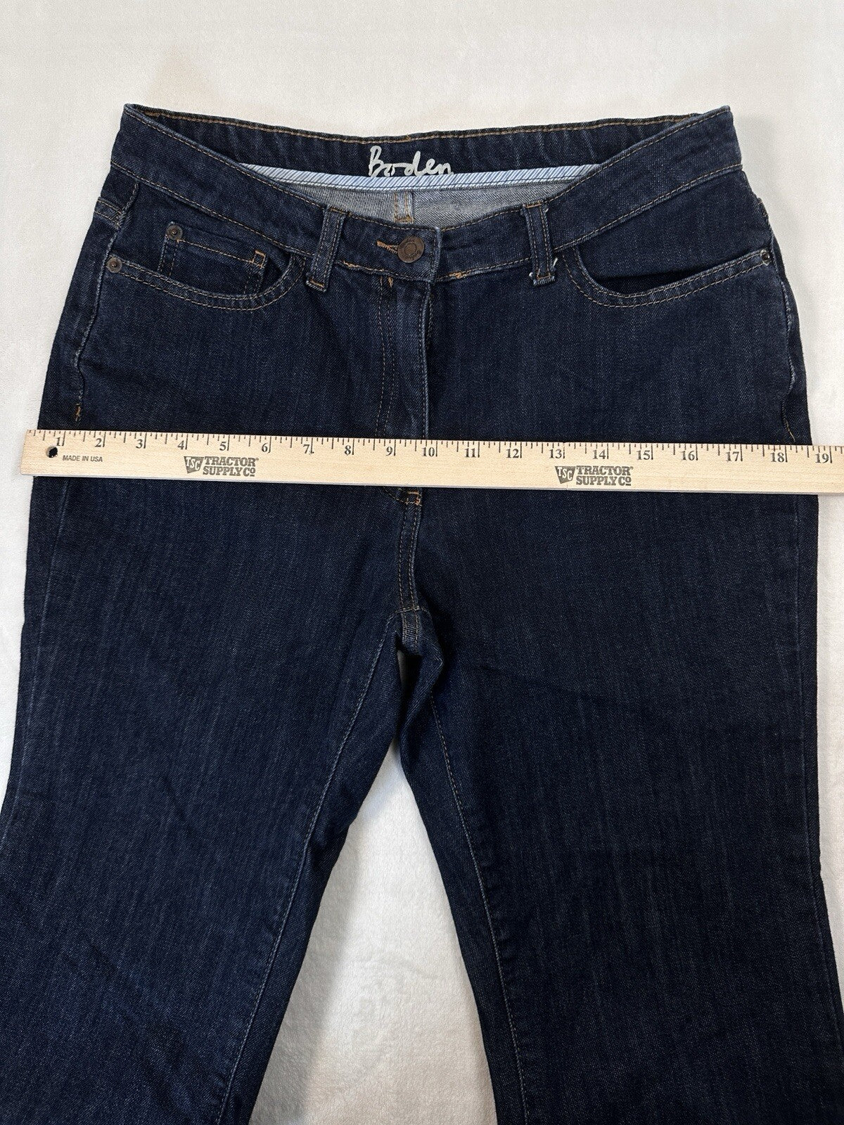 Boden Jeans 6L 6 Long Tall Womens Straight Leg Dark Denim