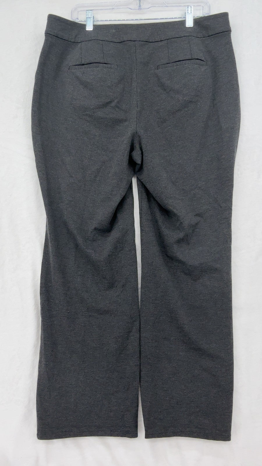 Lane Bryant Bootcut Ponte Pants 14 16 Womens Charcoal Gray Side Zip Boot Cut