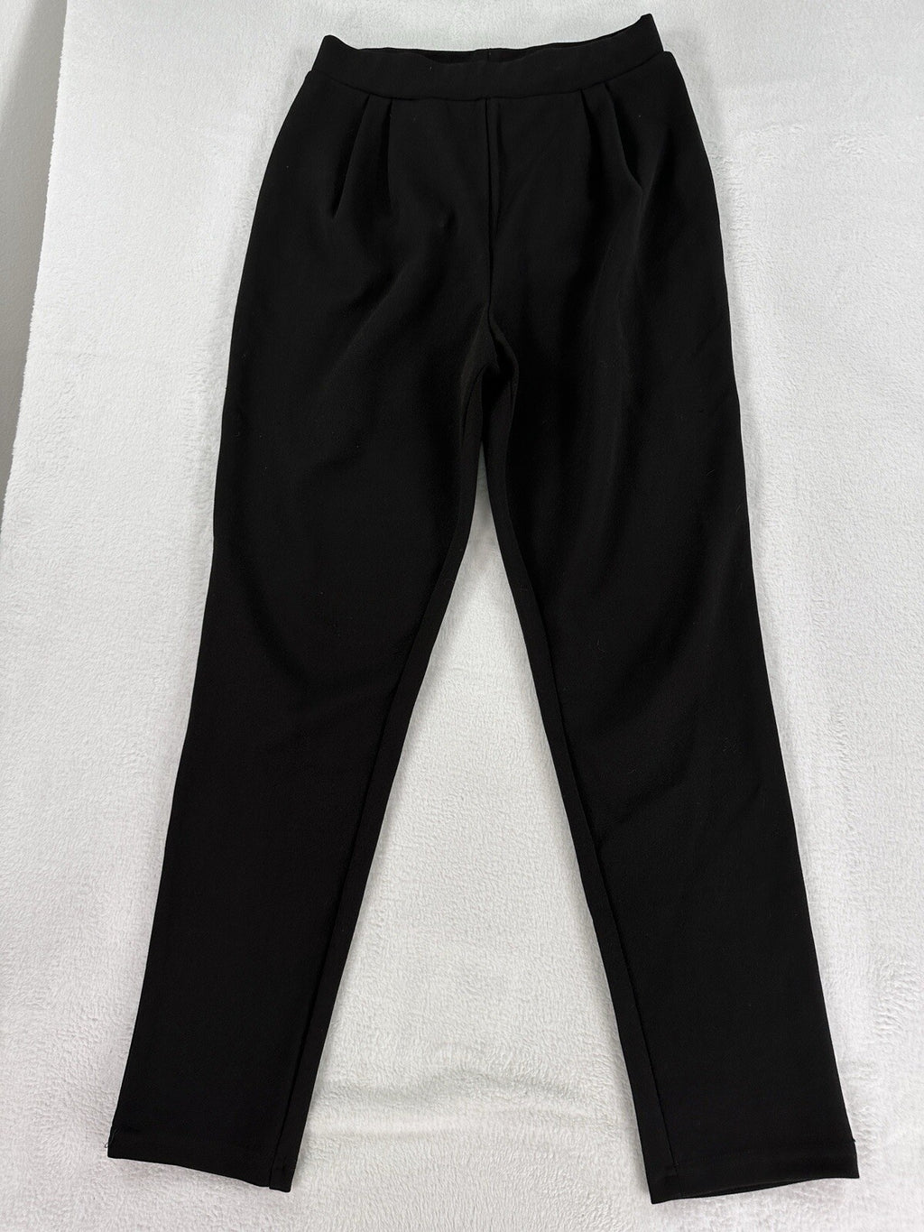 ASOS High Waisted Pleated Pull On Pants Black Size 4 Petite Womens