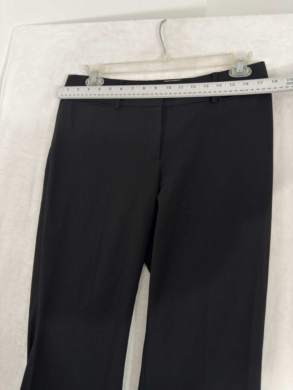 Ann Taylor Loft Julie Trouser Pants 8 Tall 8T Black Straight Leg Womens