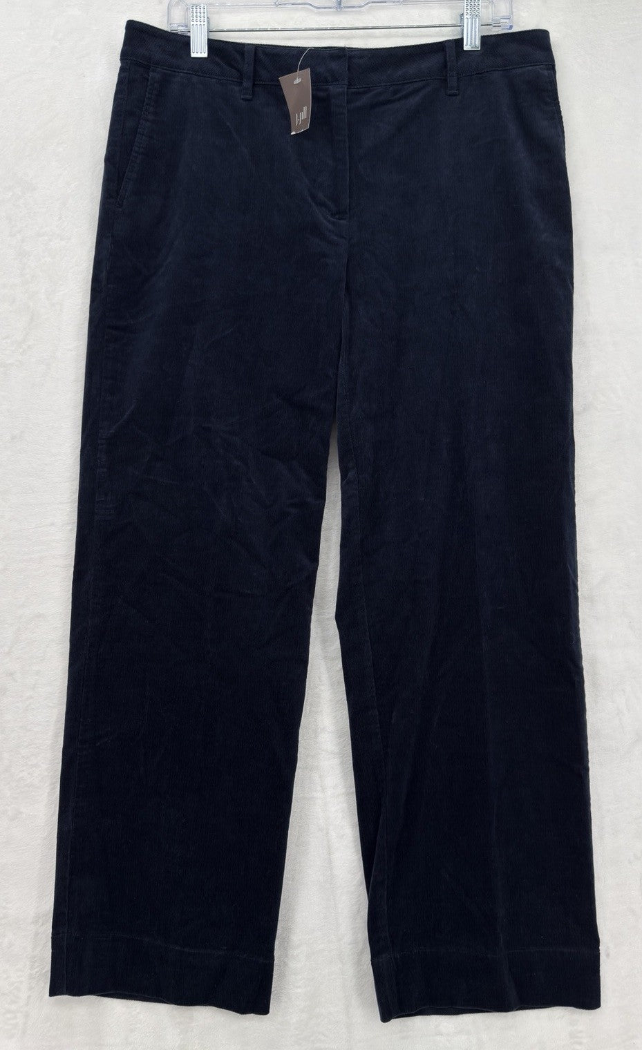 J Jill Corduroy Straight Leg Mid Rise Pants Navy Blue New NWT