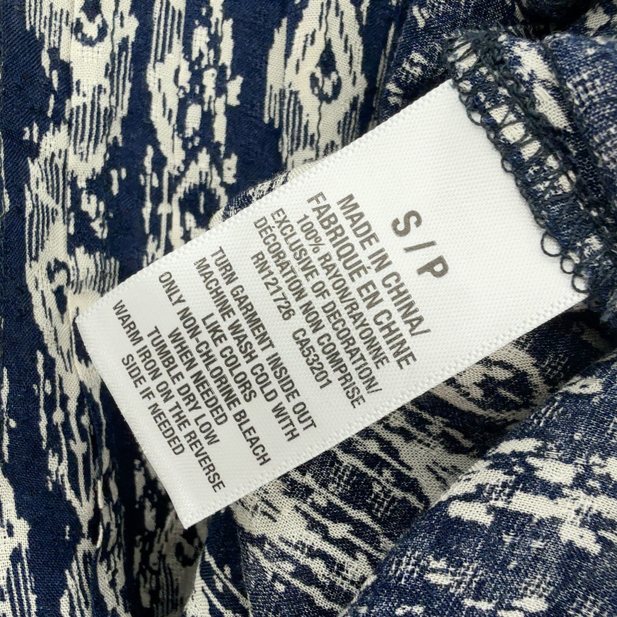 Aeropostale Blouse Small Womens Navy Boho Top Lightweight Long Sleeve New NWT