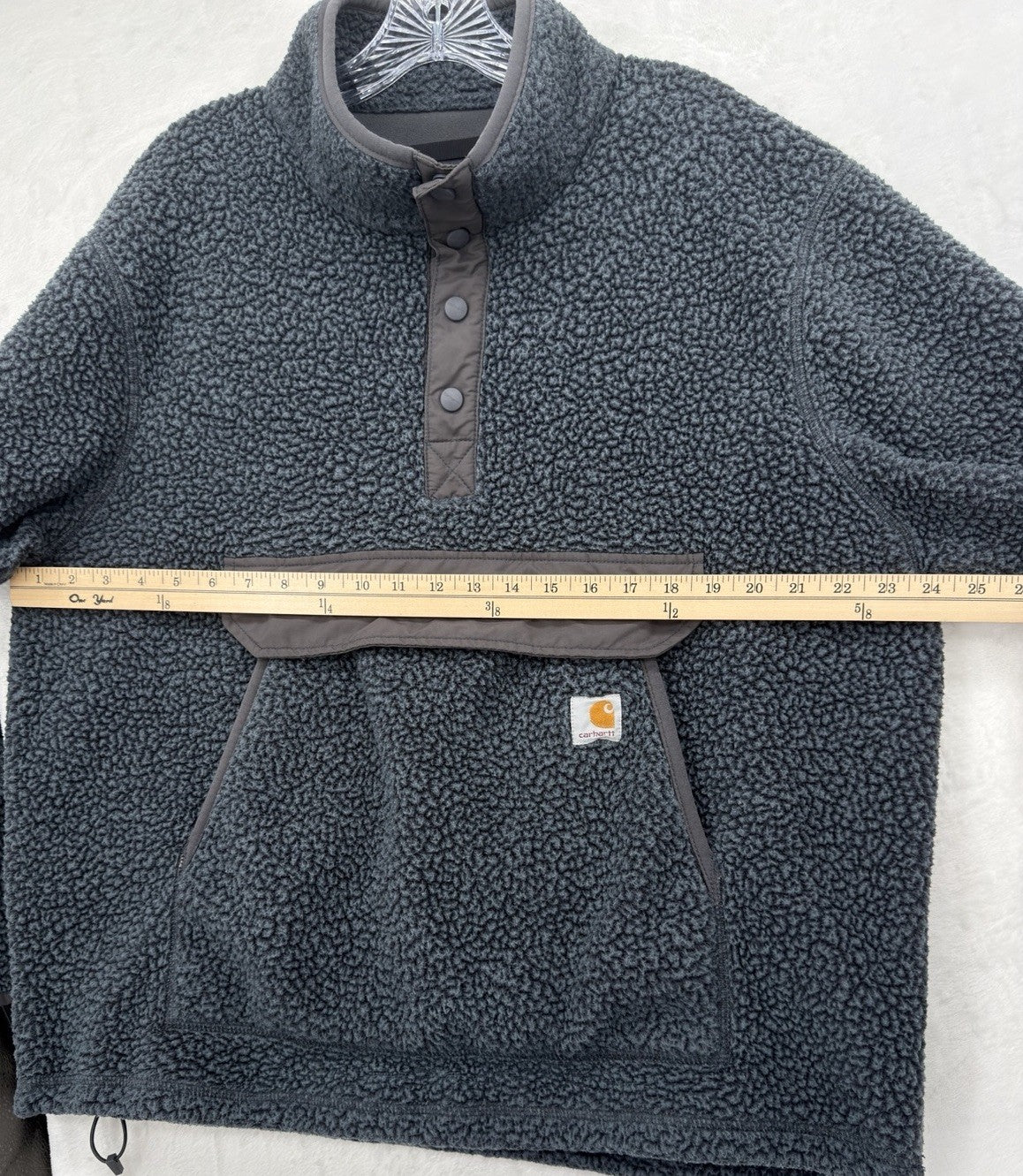 Carhartt Relaxed Fleece Fit Pullover Large Mens Blue Gray Seaside Heather