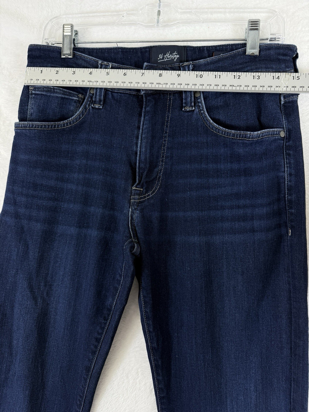 34 Heritage Jeans Courage 32x32 Mens Mid Rise Denim Straight Leg Dark Blue