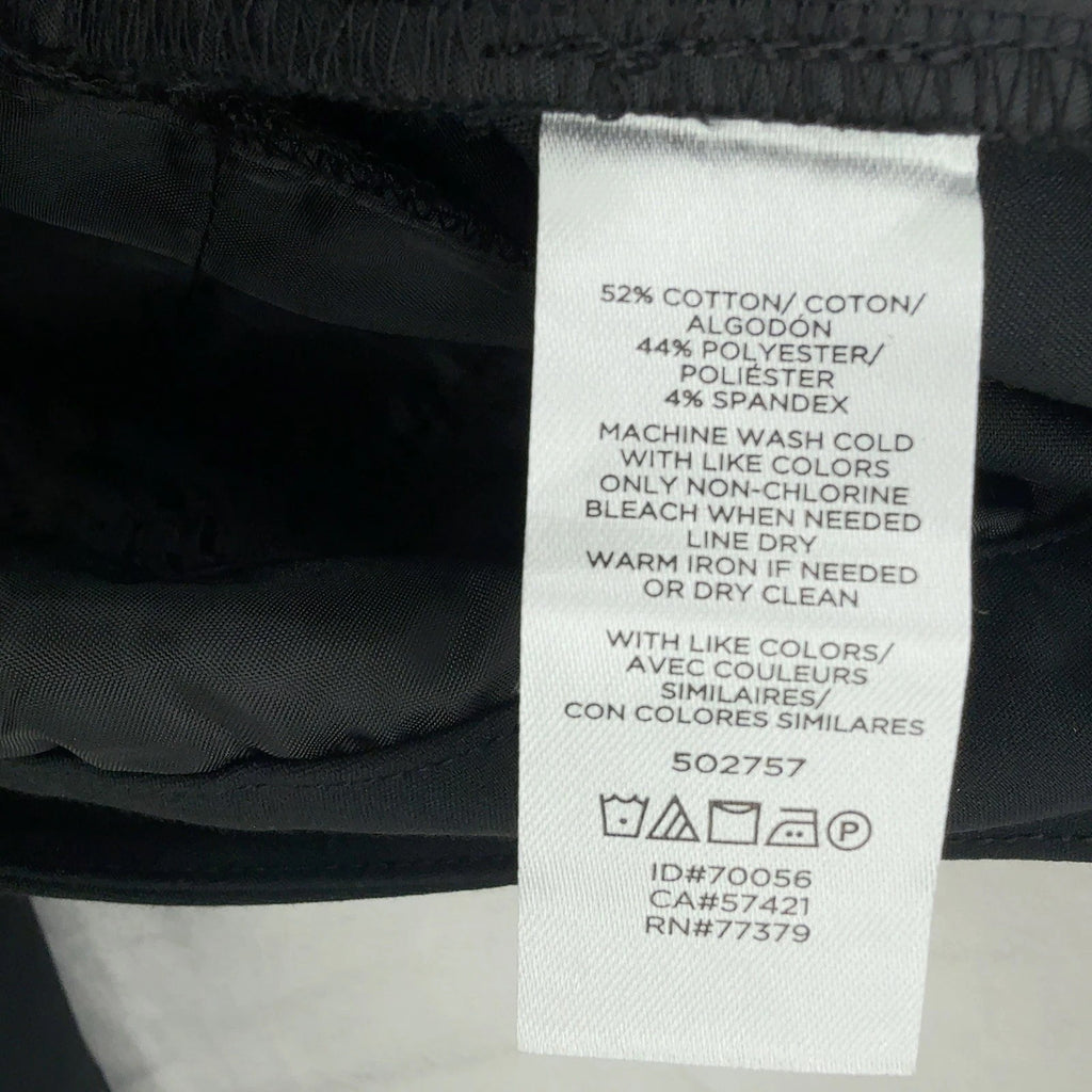Ann Taylor Ankle Pants 14 Curvy Womens Black Button Hem New NWT