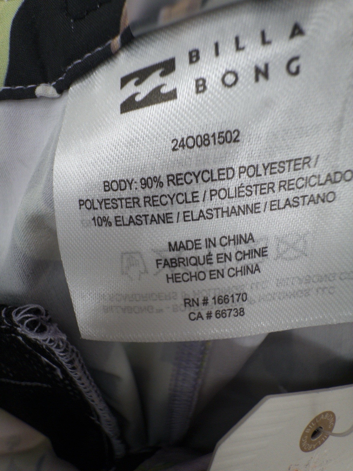 Billabong Womens Board Shorts Small Black Floral Shadow Tropic Swim Bottoms New