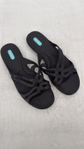 Oka B Okabashi Sandals ML Womens 8.5-9.5 Black Made in USA Slip On