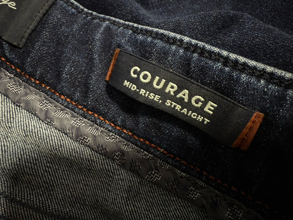 34 Heritage Jeans Courage 32x32 Mens Mid Rise Denim Straight Leg Dark Blue